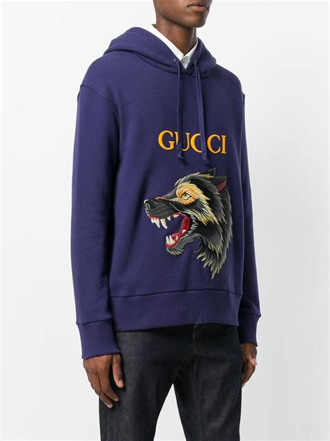 gucci blue hoodie|gucci oversized hoodie.